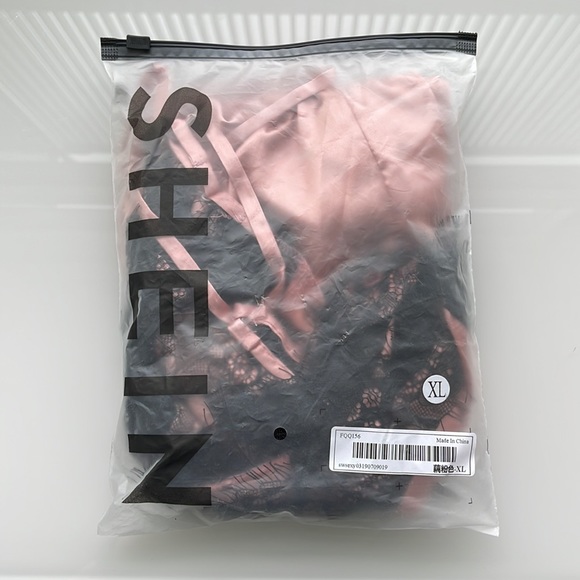 Eyelash Lace Satin Romper Bodysuit - Picture 3 of 9